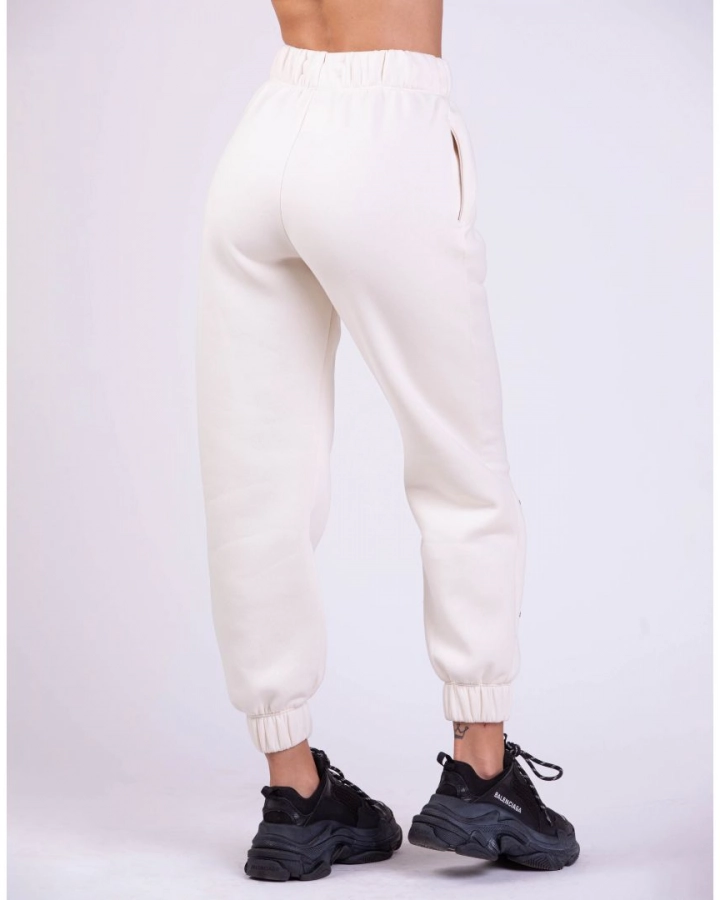 Sweatpants with branded strap