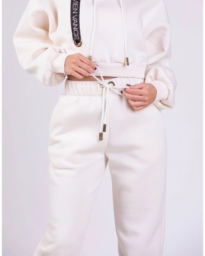 Sweatpants with branded strap