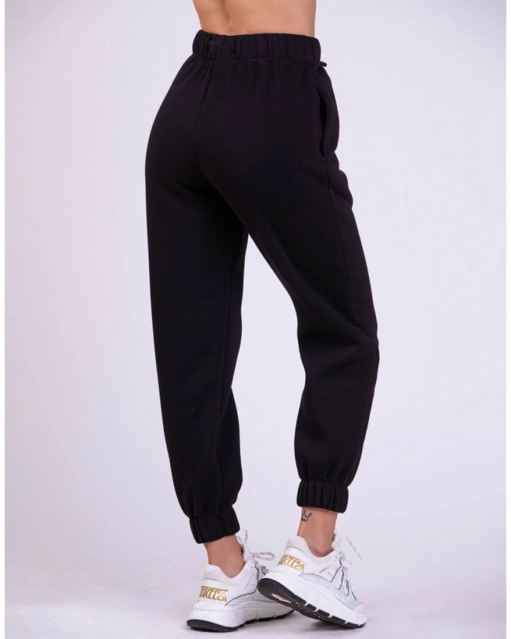 Sweatpants with branded strap