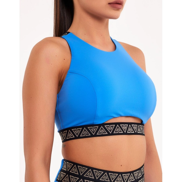 BLACK Sports bra with ”U” cut-out - XS - VivienVance