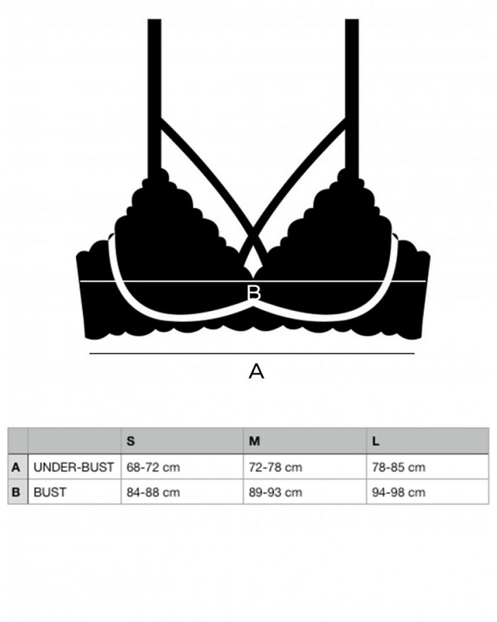 Lace triangle bra without push-up