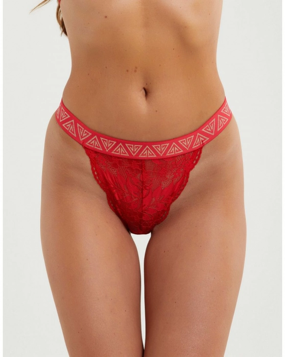 Lace thong panties