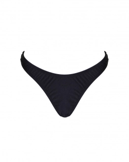 Ruched thong low-rise bikini bottom