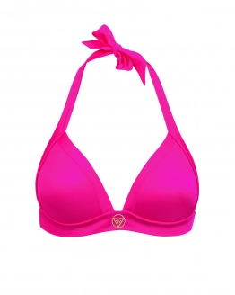 Sutien Bikini Push-Up cu Bretele Groase și Logo Aurit