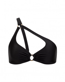 Asymmetrisches Bikinioberteil ohne Push-up