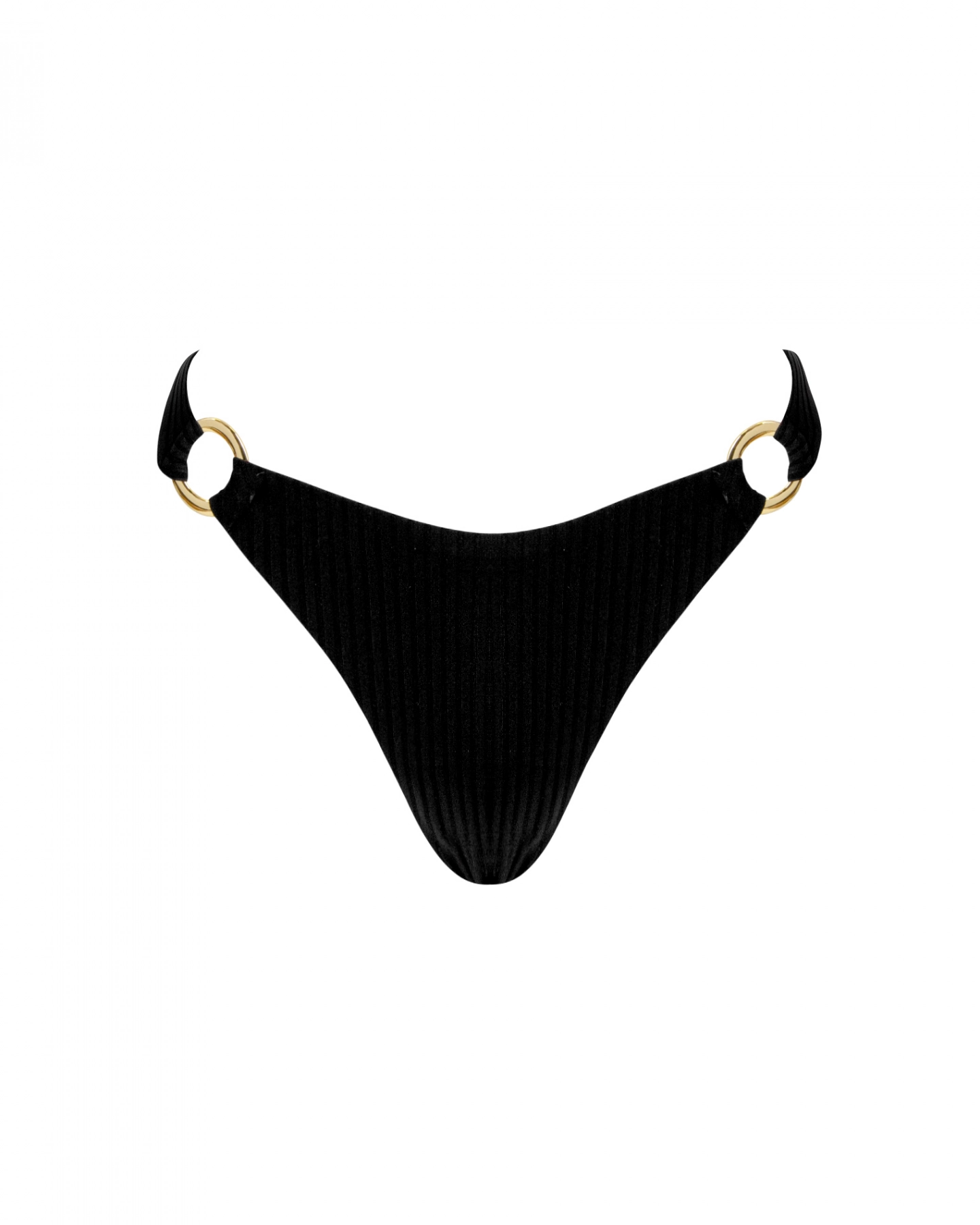 WHITE Side-tie ruched thong low-rise bikini bottom - S - VivienVance