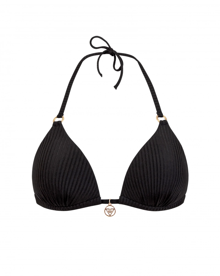 Gestreift  Push-up-Triangel-Bikinioberteil