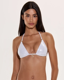 Shiny White Bikini Set