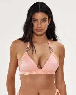 Push-Up Bikini Podprsenka so Zlatými Doplnkami