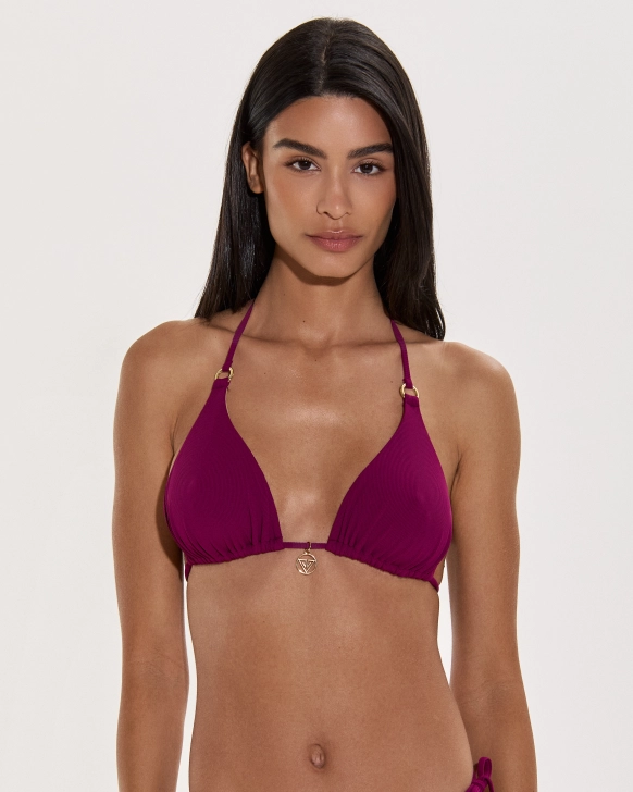 Sutien Bikini Triunghi Texturat Cu Burete Detașabil