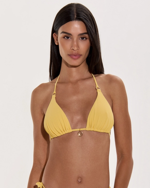 Sutien Bikini Triunghi Texturat Cu Burete Detașabil