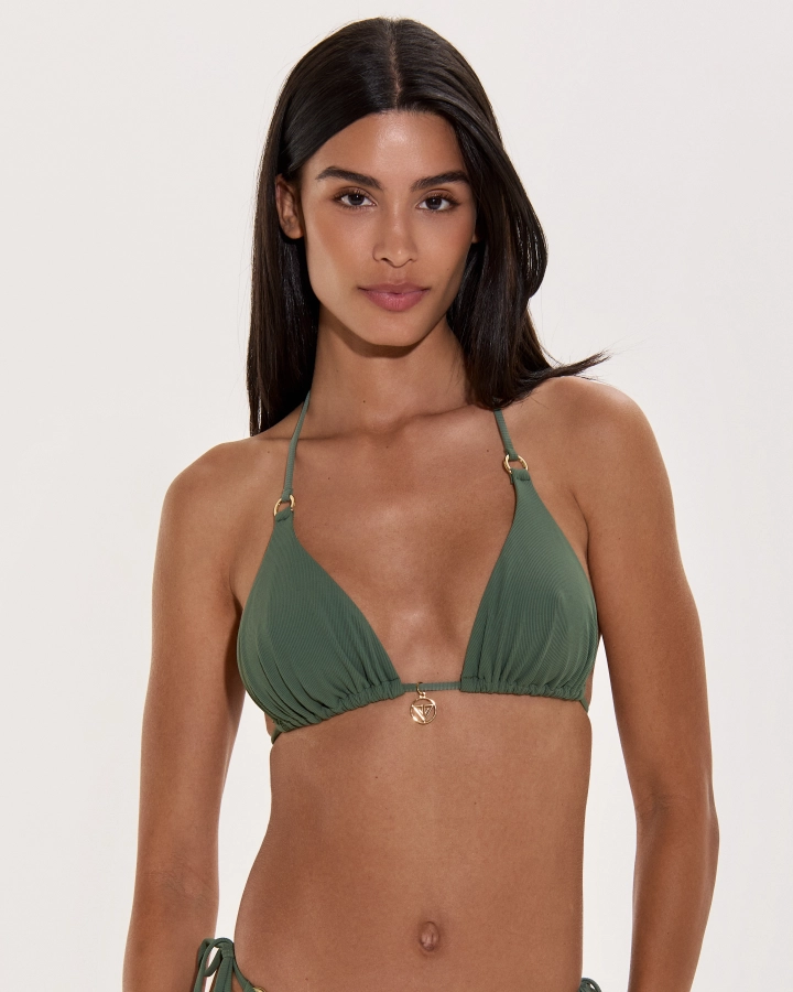 Sutien Bikini Triunghi Texturat Cu Burete Detașabil