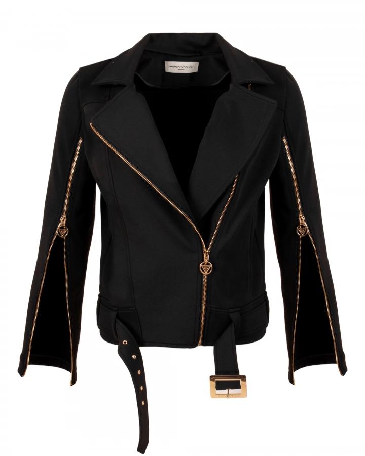 Jacke mit Reißverschluss und Gürtel