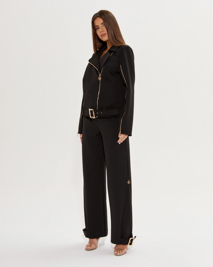 Jacke mit Reißverschluss und Gürtel