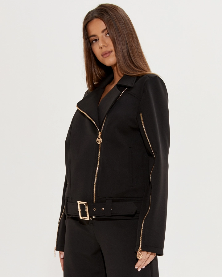 Jacke mit Reißverschluss und Gürtel