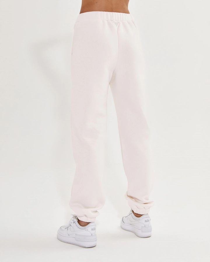 Jogginghose mit elastischem Bund und goldener Stickerei