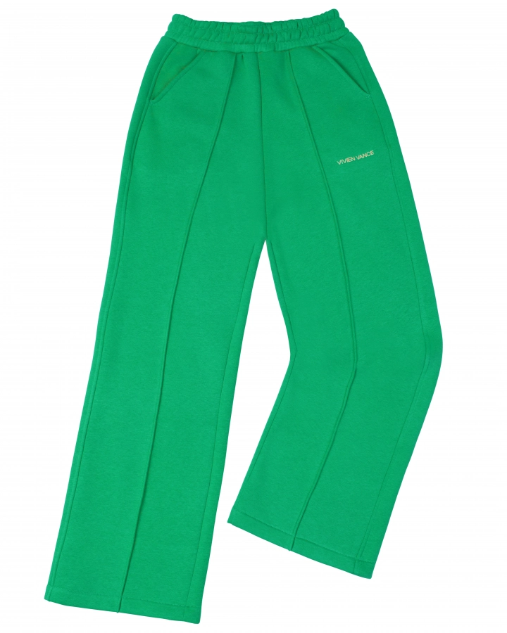 Weite Hose mit Seitentaschen und goldener Stickerei