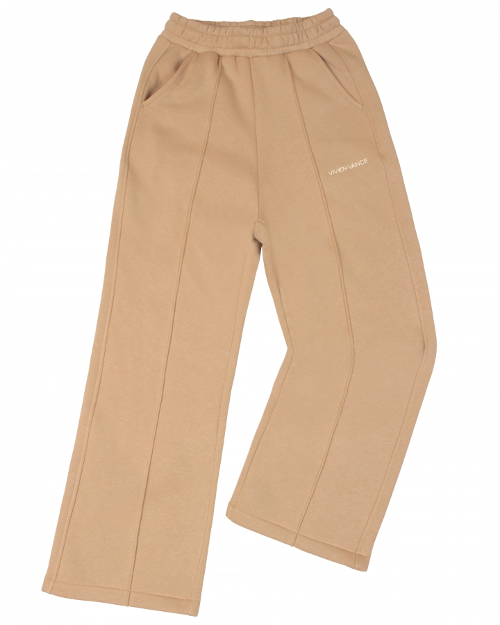 Weite Hose mit Seitentaschen und goldener Stickerei