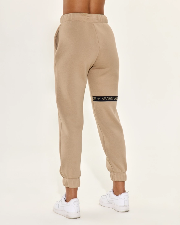 Pantalon oversize en coton et polyester avec cordon et poches