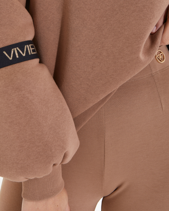 Cotton leggings with side logo