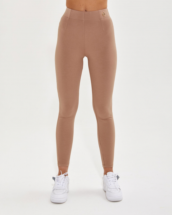 Cotton leggings with side logo