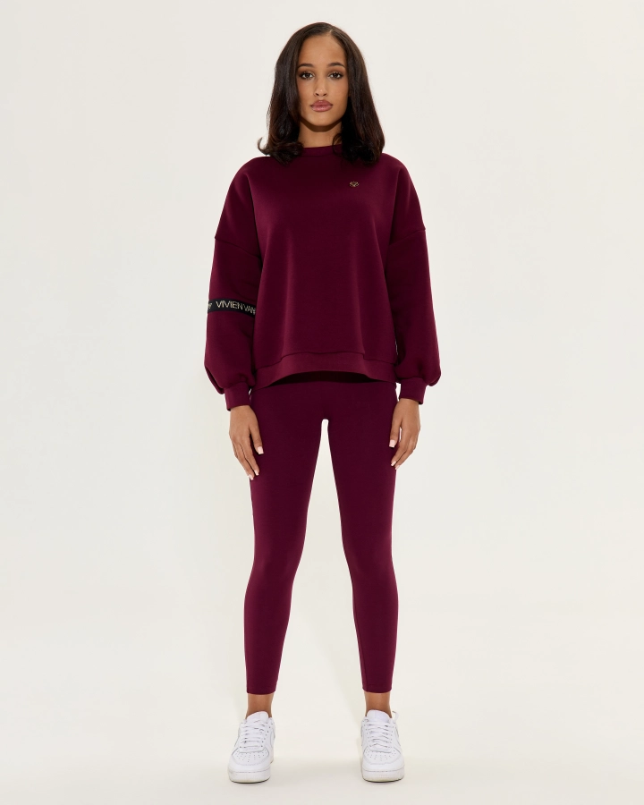 Baumwoll-Leggings mit hohem Bund und Seitenlogo