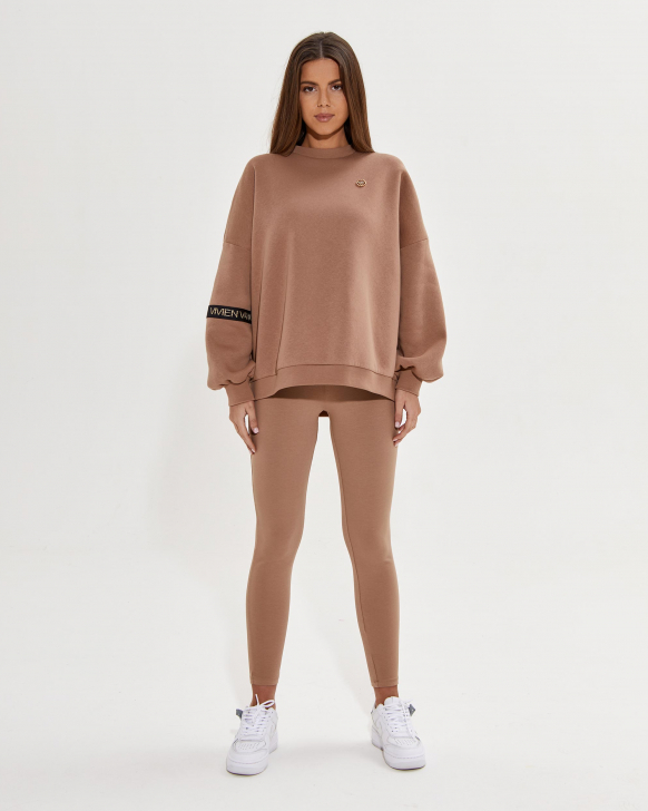 Cotton leggings with side logo