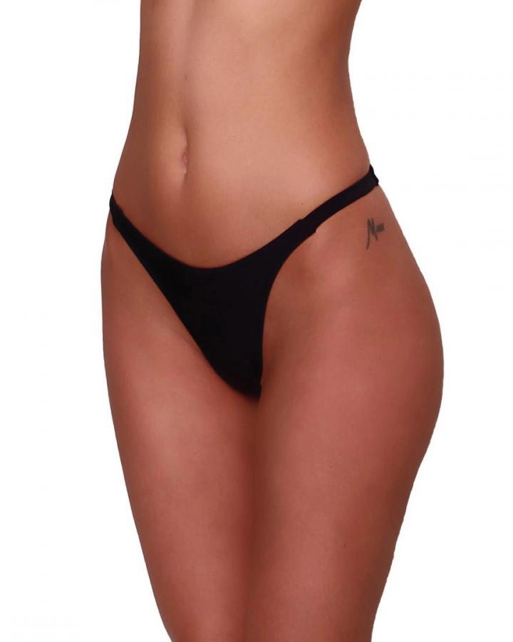 Thong low-rise bikini bottom