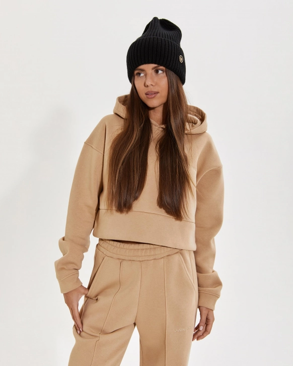 Bonnet tricoté avec logo en métal