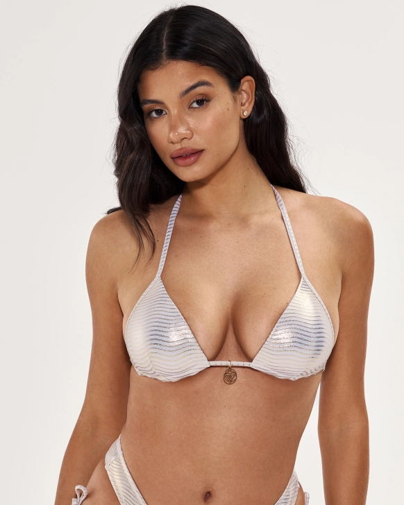 Sutien triunghi metalizat push-up