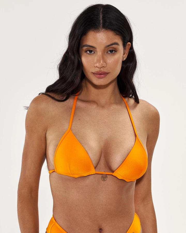 Push-up-Dreieck-Bikini in Metallic-Optik