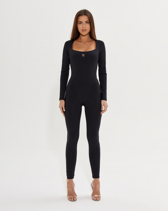 Jumpsuit with gold logo