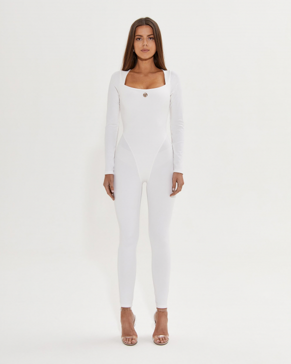 Jumpsuit with gold logo