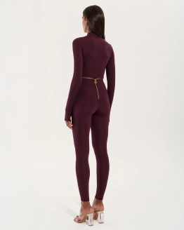 Legging avec zip au dos – Burgundy – 4. kép