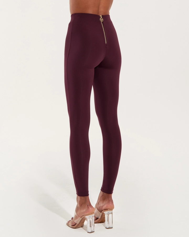 Legging avec zip au dos – Burgundy – 5. kép