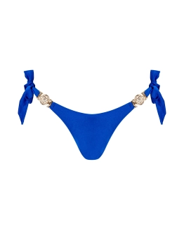 Brazilian-Slip mit seitlichen Bindebändern und goldenen Details