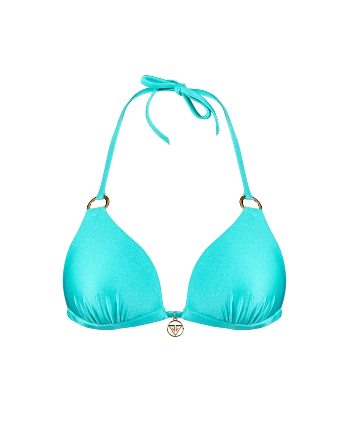 Push-Up Bikini Top with Gold Ring