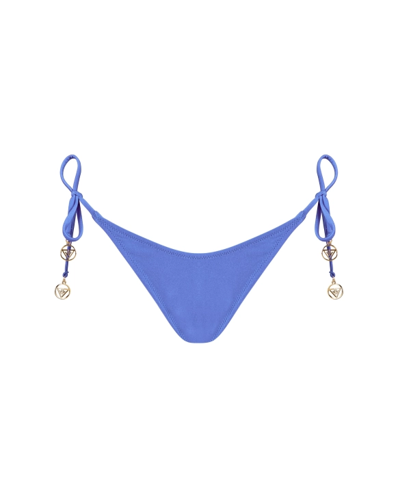 Slip brazilian cu legături laterale și pandantive aurii