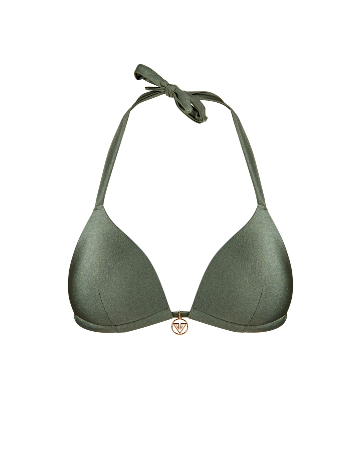 Háromszög Push-Up Bikini Felső Arany Logóval