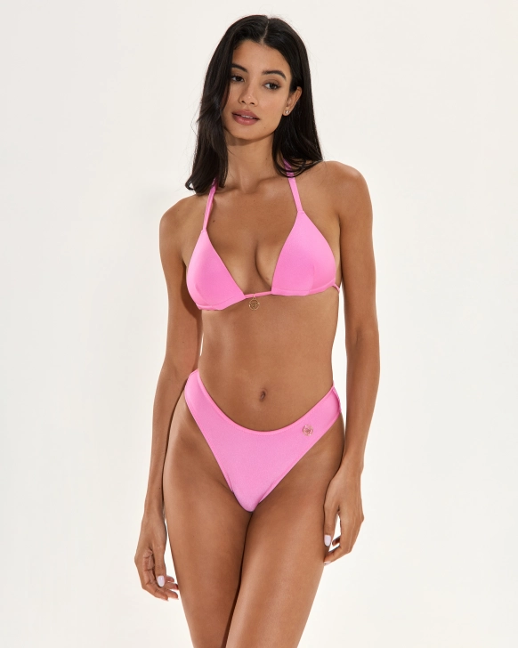 Háromszög Push-Up Bikini Felső Arany Logóval