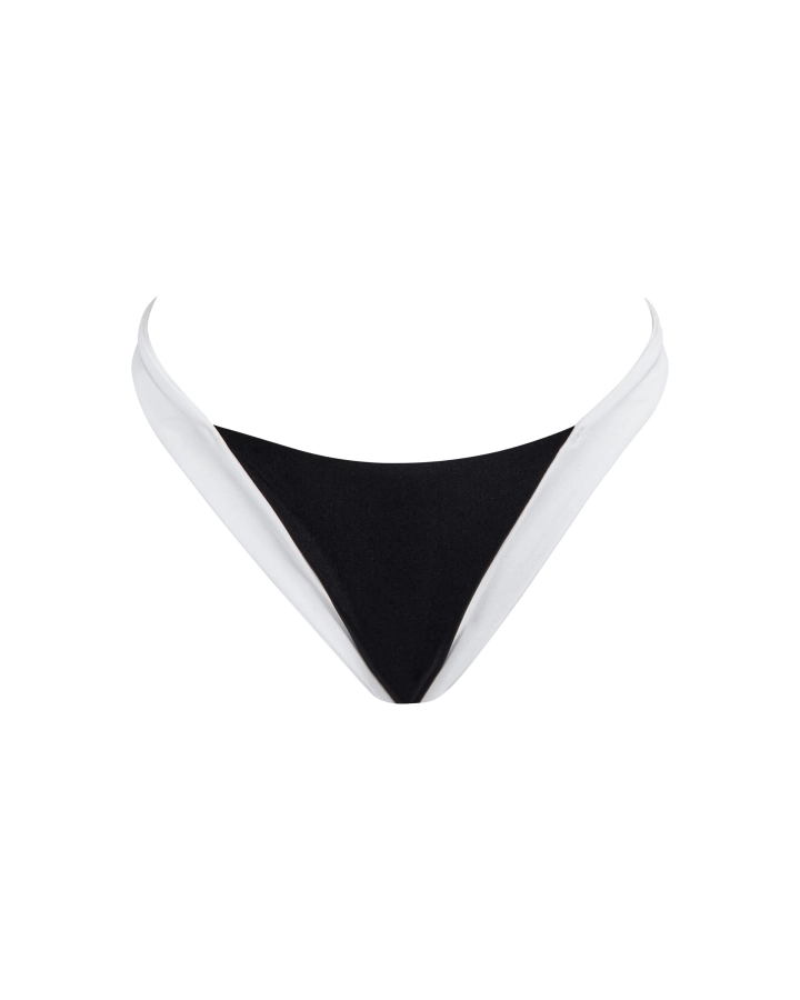 Slip tanga clasic cu logo auriu și design rafinat