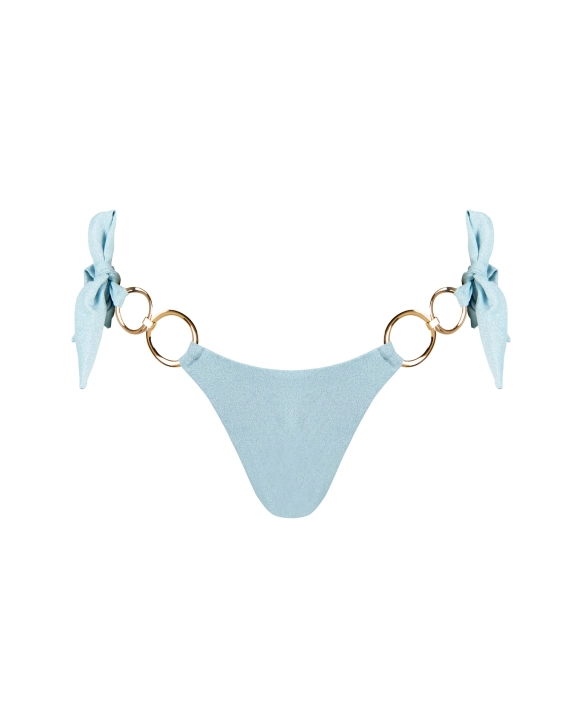 Brazílske bikini nohavičky so zlatými krúžkami a leskom