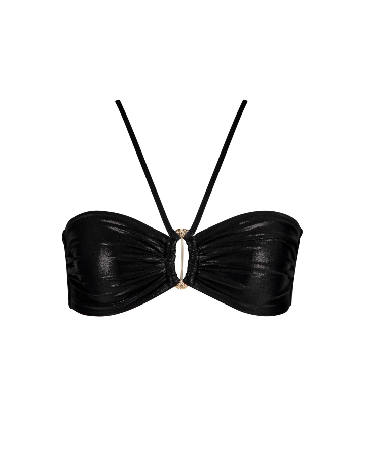 Sutien Bikini fără Burete cu Accesoriu Auriu