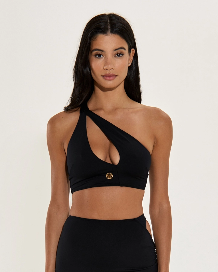 Asymmetrisches One-Shoulder-Top mit Cut-Out