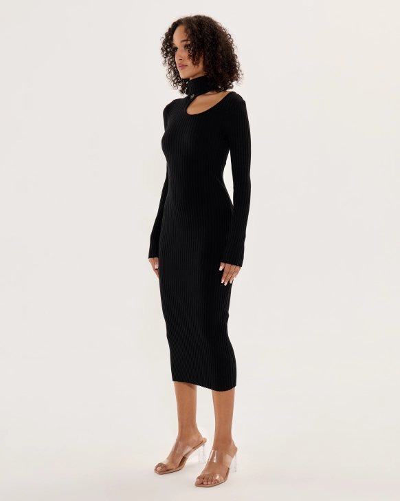 Abito Uncinetto Spalla Scoperta in Cotone Biologico