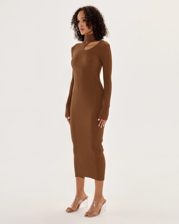 Rochie Croșetată Bumbac Organic Decoltată pe Umăr