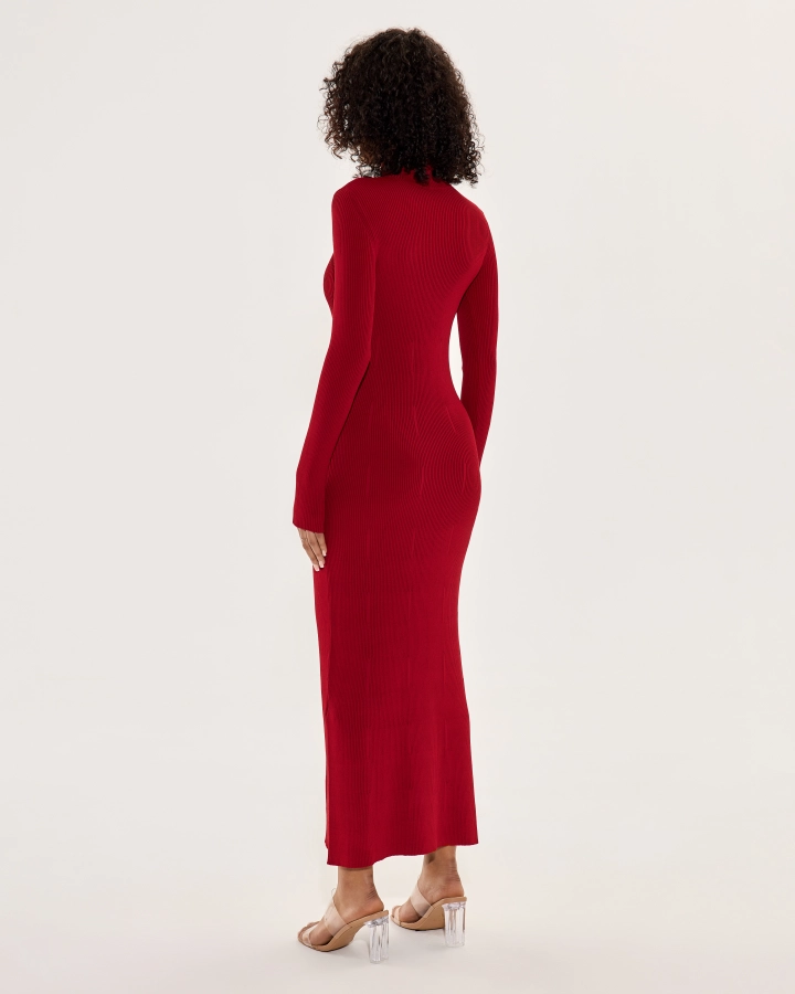 Häkelkleid mit Stehkragen