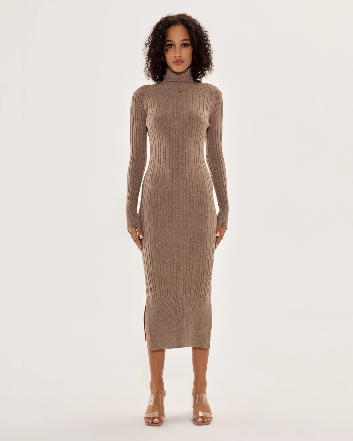 Crochet Cotton Dress Long Sleeve
