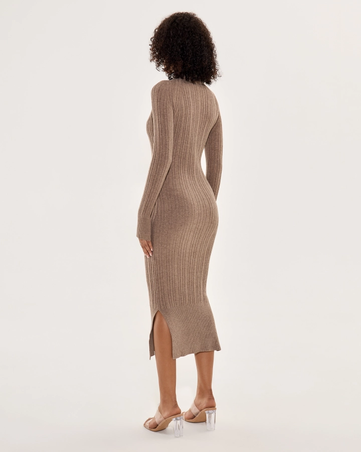 Crochet Cotton Dress Long Sleeve