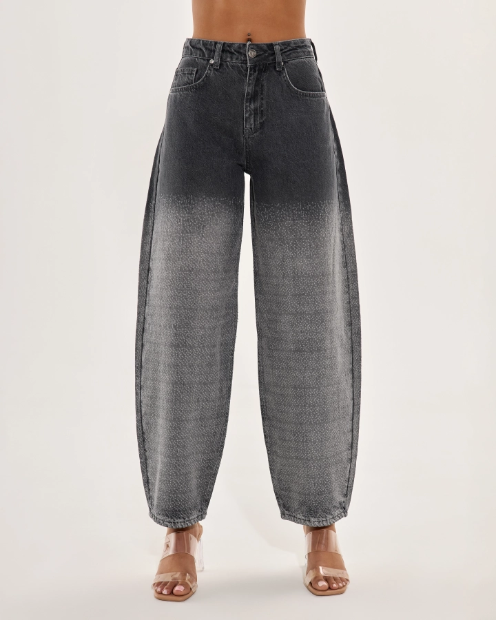 Ballon-Jeans für Damen mit flauschiger Oberfläche